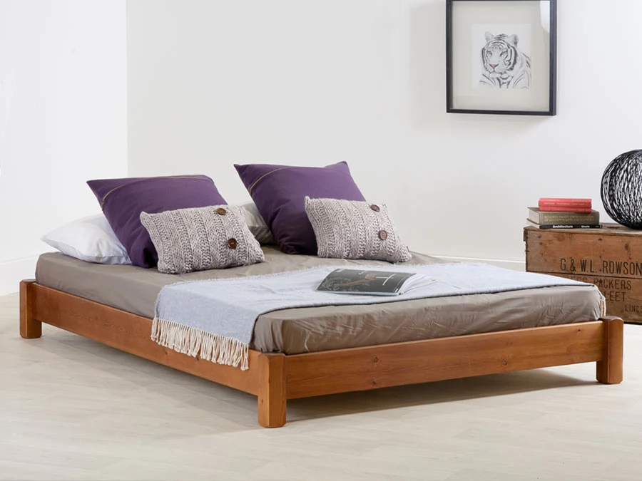 Low Platform Bed No Headboard Get, Wooden Double Bed Frame Without Headboard