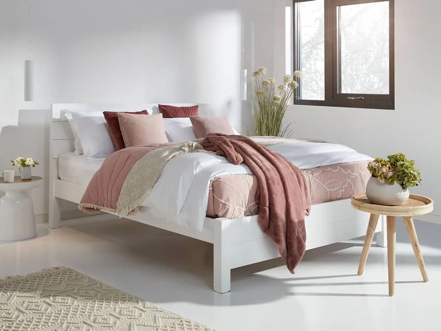 Chelsea Bed Get Laid Beds, White And Wooden Bed Frame Queen Size Uk