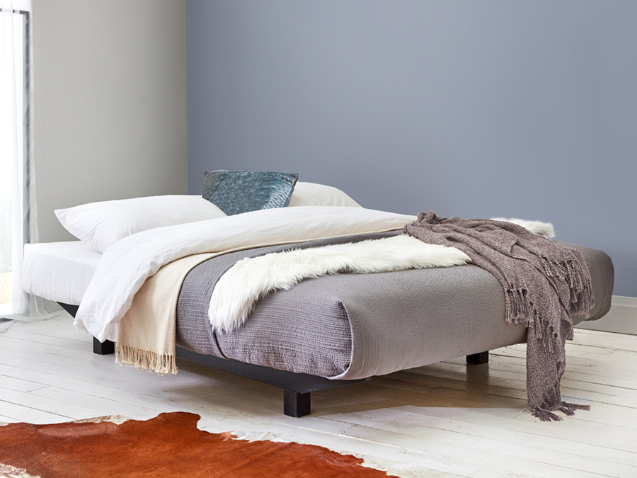 Floating Bed Space Saver No, King Bed Frame With Slanted Headboard