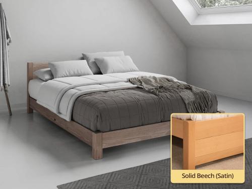 Solid Beech (Satin) low oriental bed