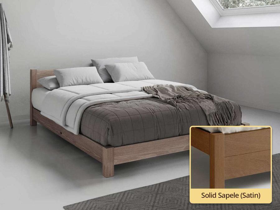 Low Oriental Bed Solid Sapele