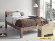 White Knight Bed Solid Maple