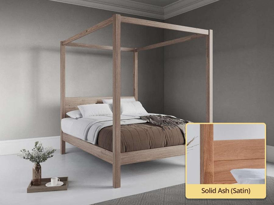 Four Poster Bed - Classic solid ash