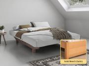 floating bed no headboard Solid Beech (Satin)