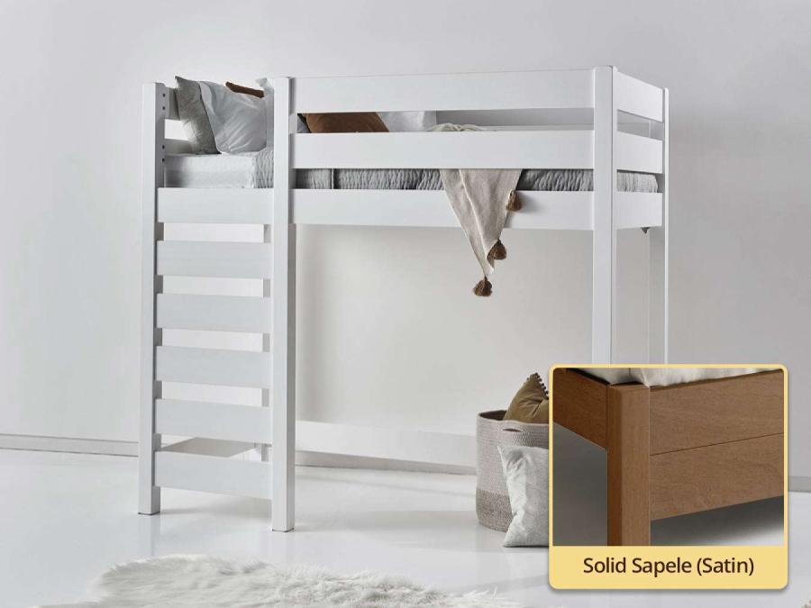 High Sleeper Loft Bed solid sapele