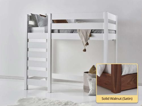 High Sleeper Loft Bed solid walnut