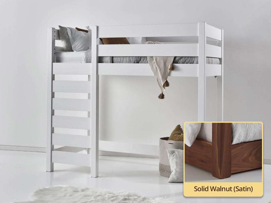 High Sleeper Loft Bed solid walnut