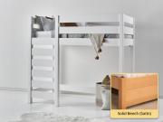high sleeper bed Solid Beech (Satin)