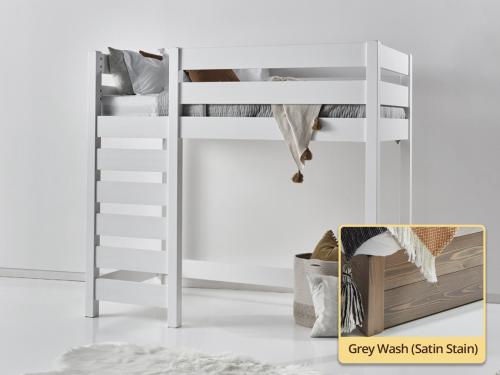 High Sleeper Loft Bed grey wash