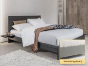 enkel bed warm grey