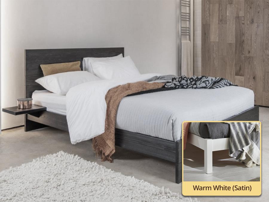 enkel bed warm white