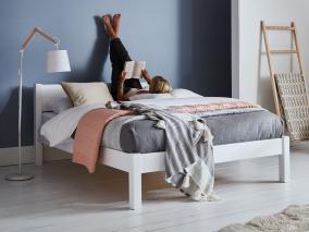 wood white knight bed by get laid beds
