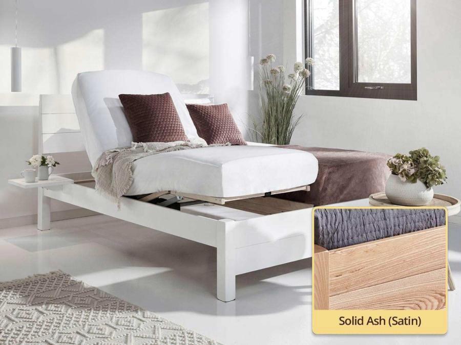 chelsea adjustable bed in ash