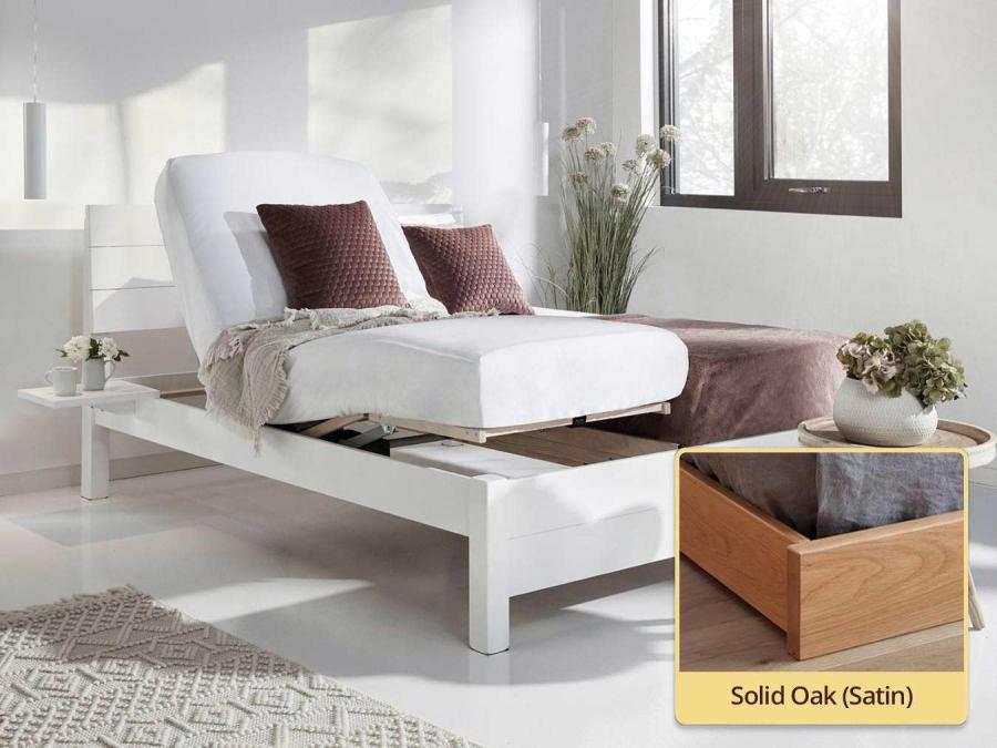 chelsea adjustable bed in oak