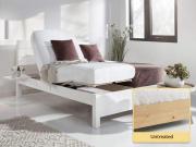 chelsea adjustable bed in untreated wood