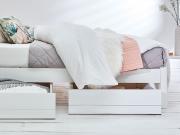 white wood underbed storage box get laid beds
