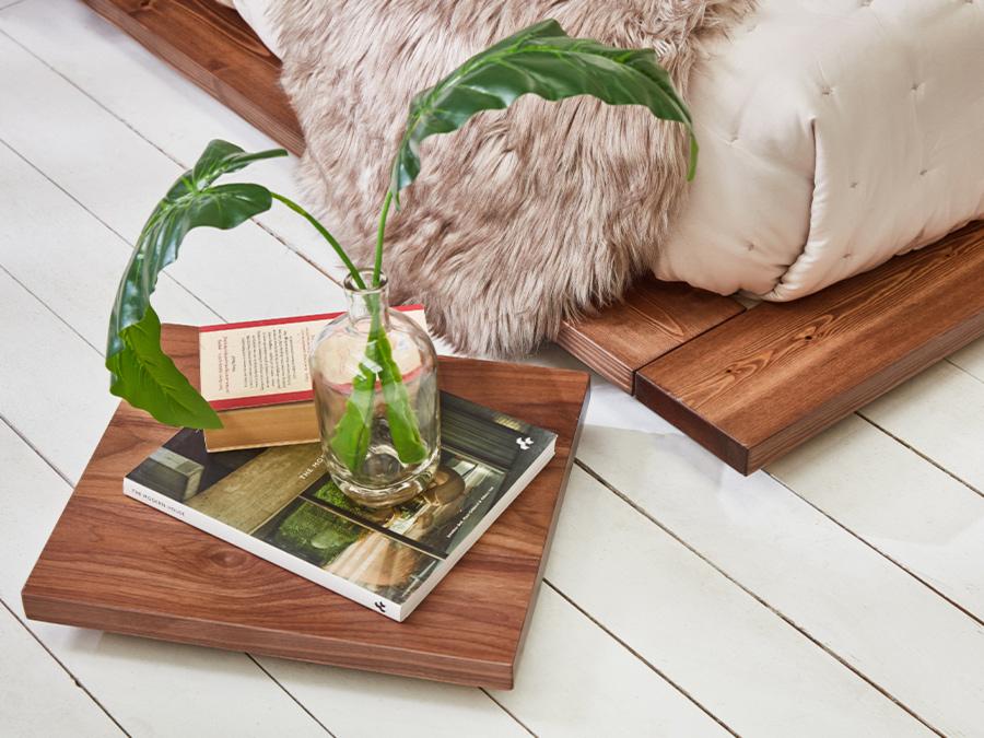 floating shelf wood bedside accessory