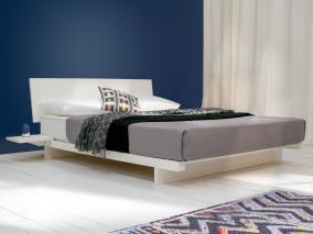 white low japanese bed frame fuji design