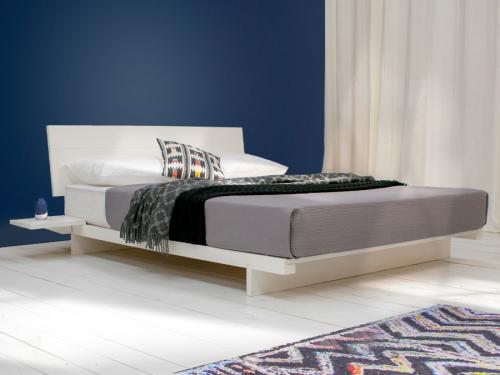 white low japanese bed frame fuji design