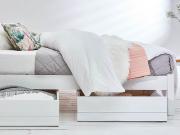 wooden white modern underbed storage box