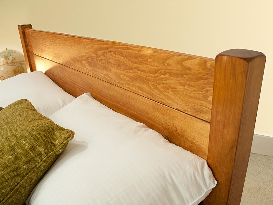 wooden headboard for the kings bed