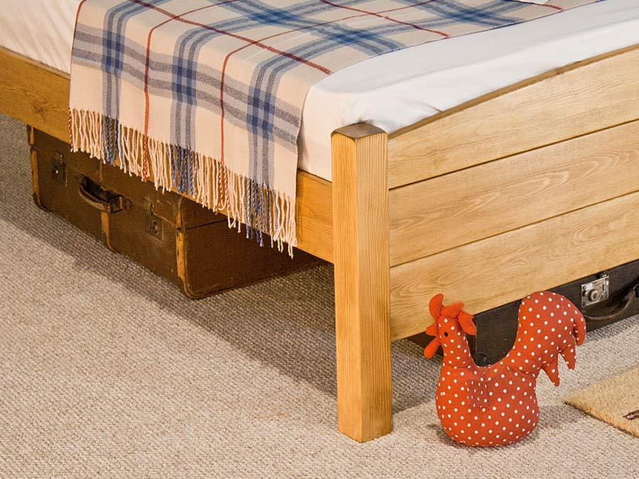 traditional solid wood country bed frame leg style