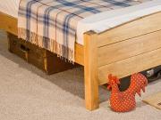 traditional solid wood country bed frame leg style