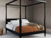 black four poster wooden bed frame by get laid beds