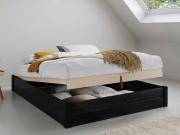 black ottoman storage bed without headboard by get laid beds