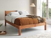 wooden white knight bed in cinnamon