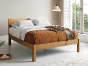 wooden white knight bed in honey