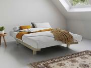 grey wash wooden platform bed frame space saver design without headboard by get laid beds