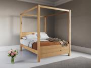 four poster bed summer wooden bed frame in honey