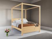 summer four poster bed natural wood