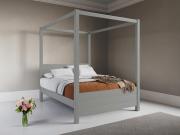 summer four poster wood bed grey by get laid beds