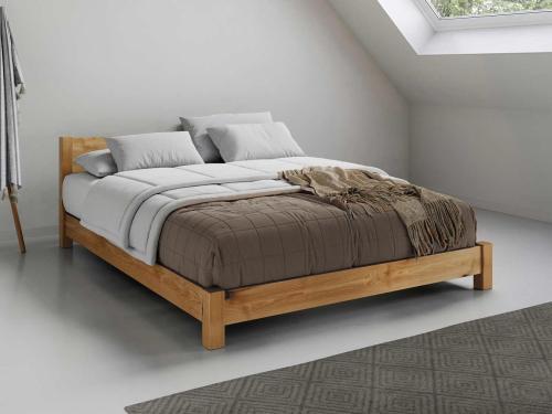 low oriental bed in honey