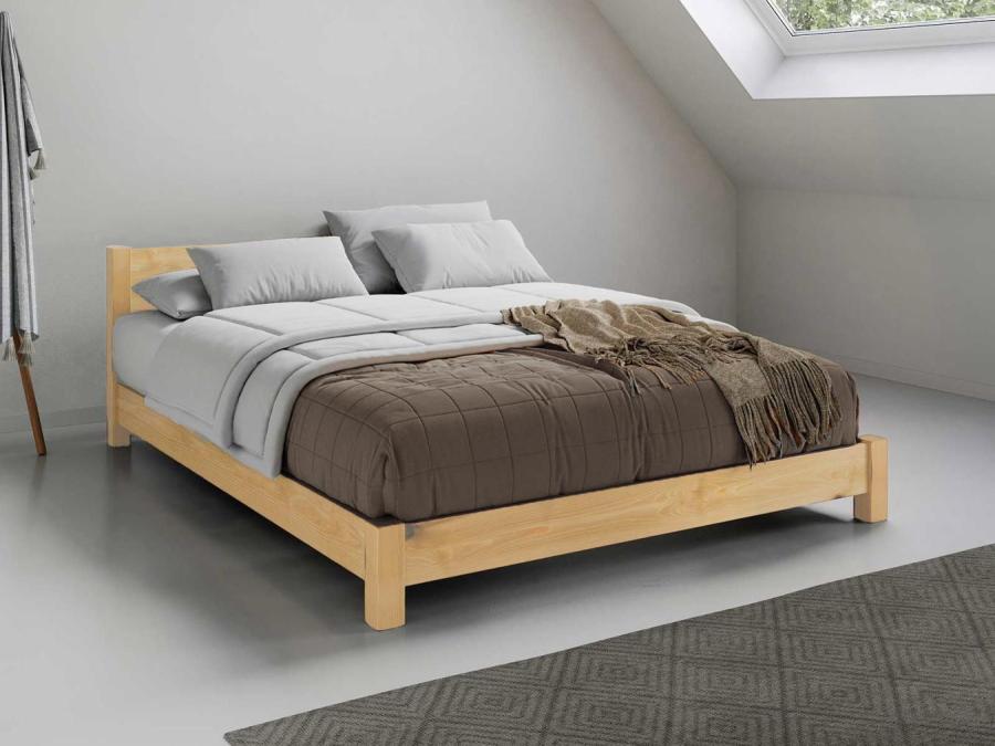 low oriental natural wooden bed frame