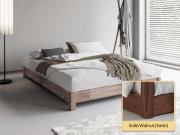 Low Platform Bed (No Headboard / Space Saver) solid walnut