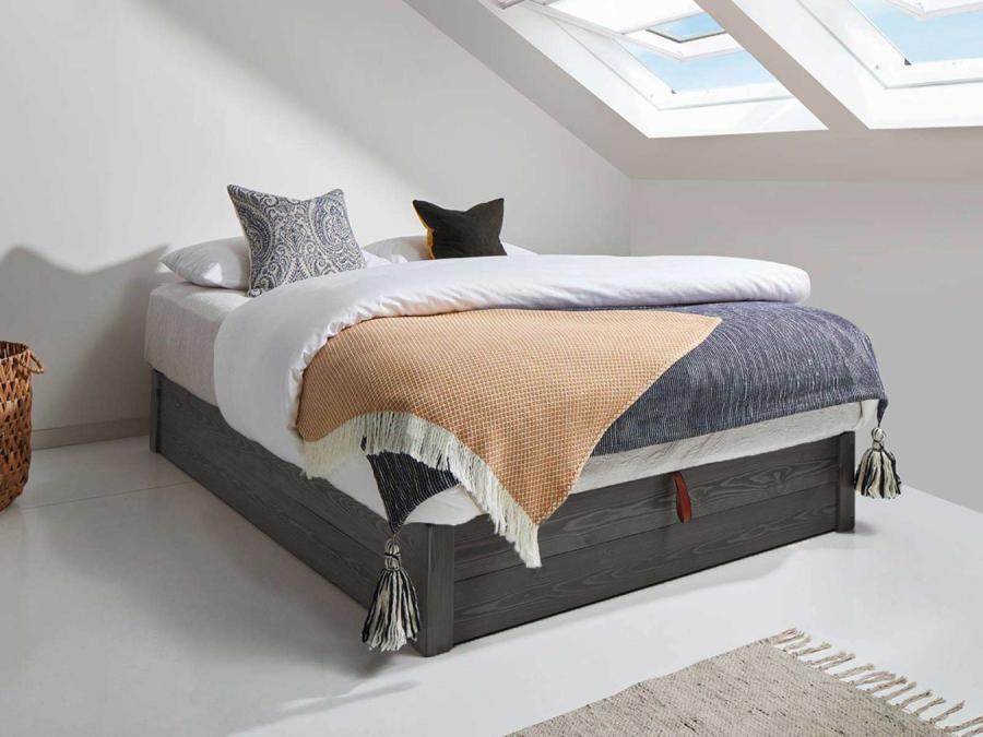 black ottoman space saver bed without headboard by get laid beds