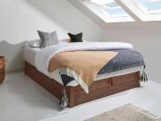 ottoman space saver no headboard in coffee bean