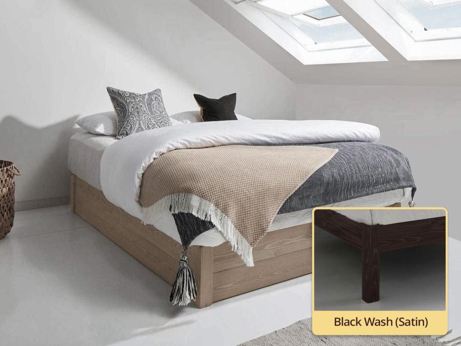 black ottoman space saver bed without headboard by get laid beds
