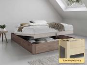 Ottoman Storage Bed (No Headboard) solid maple