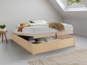 ottoman storage bed without headboard natural wood