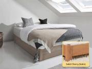 Ottoman Storage Bed (No Headboard / Space Saver) solid cherry