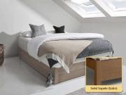 Ottoman Storage Bed (No Headboard / Space Saver) solid sapele
