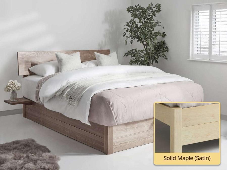 Ottoman Storage Bed (Space Saver) solid maple