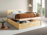 solid wood untreated wood storage bed