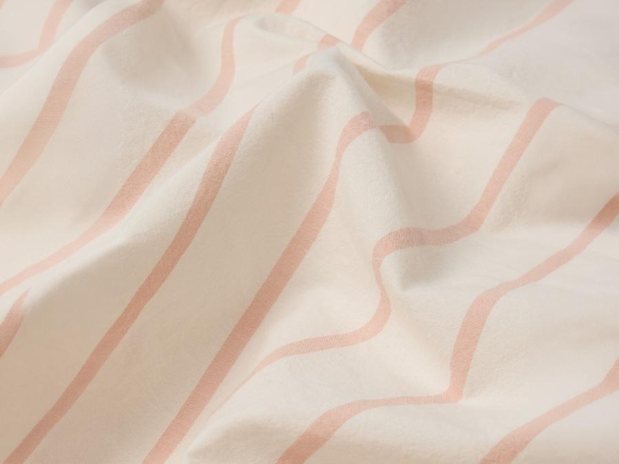 Blush Pink Slumber Stripe Cotton Fabric Detail