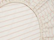 Blush Pink Slumber Stripe Cotton Fitted Sheet Product View