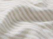 Oatmeal Stripe 100% Linen Fabric Detail
